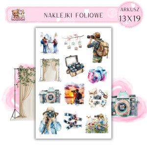Naklejki Foliowe 13x19 Fotograf - Aparat i zdjęcia MaDam Creative