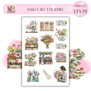 Naklejki Foliowe 13x19 Florystka - Kwiaty i bukiety MaDam Creative
