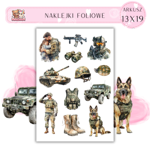 Naklejki Foliowe 13x19 Żołnierz - Armia i mundur MaDam Creative