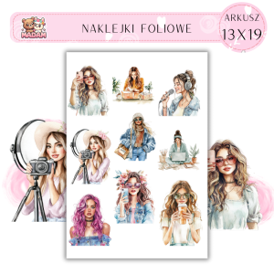 Naklejki Foliowe 13x19 Influencer - Social media i lifestyle MaDam Creative