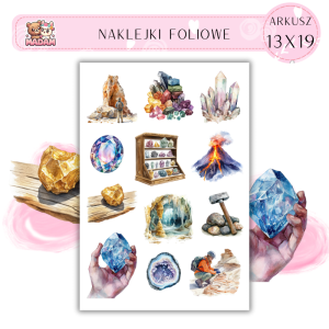 Naklejki Foliowe 13x19 Geolog - Skały i minerały MaDam Creative
