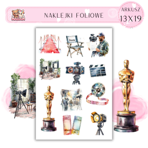 Naklejki Foliowe 13x19 Reżyser Filmowy - Kamera i kino MaDam Creative