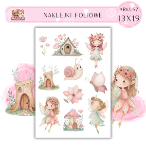 Naklejki Foliowe 13x19 Leśne Wróżki - Magiczny świat natury MaDam Creative