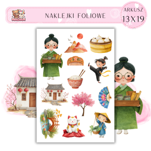 Naklejki Foliowe 13x19 Urocze Motywy Chińskie - Azjatycka inspiracja MaDam Creative