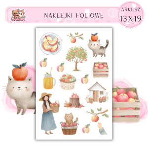Naklejki Foliowe 13x19 Jesienne Zbiory Jabłek - Sad i natura MaDam Creative