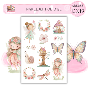 Naklejki Foliowe 13x19 Leśne Wróżki 2- Magiczny świat natury MaDam Creative