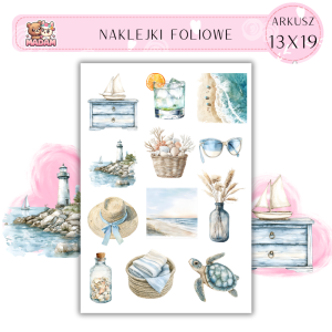Naklejki Foliowe 13x19 Letnia Bryza - Morze i relaks MaDam Creative