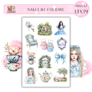 Naklejki Foliowe 13x19 Ogród Alicji w Krainie Czarów - Magiczne kwiaty MaDam Creative