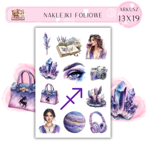 Naklejki Foliowe 13x19 Znak Zodiaku Strzelec - Gwiazdy i energia MaDam Creative