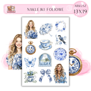 Naklejki Foliowe 13x19 Elegancka Chinoiserie - Orientalne wzory MaDam Creative
