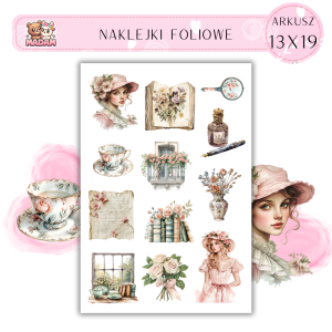 Naklejki Foliowe 13x19 Wiktoriańskie Listy Miłosne - Retro romantyzm MaDam Creative