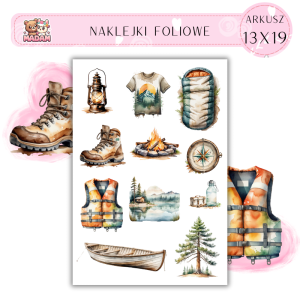 Naklejki Foliowe 13x19 Letni Obóz - Rustykalne wakacje i natura MaDam Creative