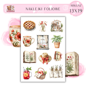 Naklejki Foliowe 13x19 Wiosenny Ogród Cottage - Kwiaty i pastelowy klimat MaDam Creative