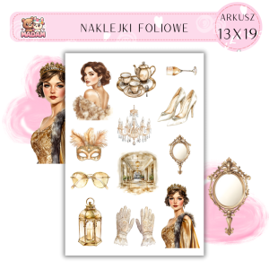 Naklejki Foliowe 13x19 Złoty Glamour - Luksus i blask MaDam Creative