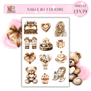 Naklejki Foliowe 13x19 Sielskie Walentynki - Cottage i romantyczny klimat MaDam Creative