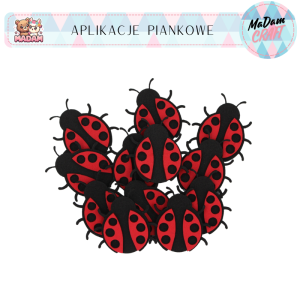 Aplikacje piankowe biedronki 4 cm 12 sztuk, MaDam Creative