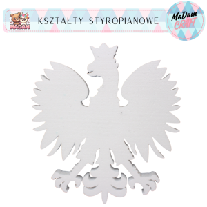 Baza styropianowa orzeł godło Polska 45x3 cm, MaDam Creative