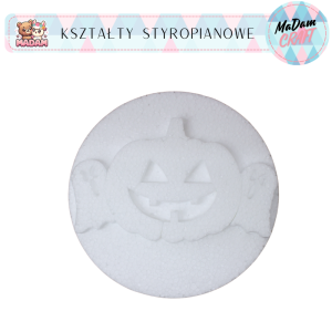 Baza styropianowa dynia duchy koło 20x2 cm Halloween, MaDam Creative