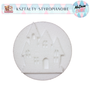 Baza styropianowa dom strachów koło 20x2 cm Halloween, MaDam Creative