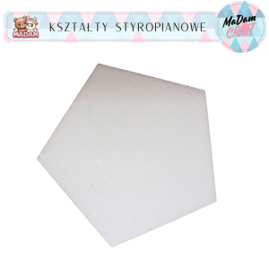 Baza styropianowa podstawka pięciokąt 35x10 cm, MaDam Creative
