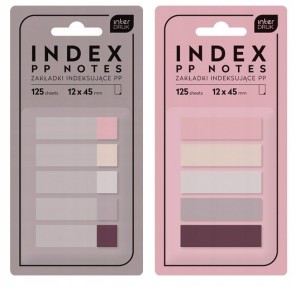 Zakładki indeksujące PP Nude brązowe 125k 12x45mm, Interdruk