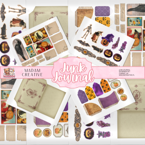 Zestaw Ephemera do Junk Journalingu i Scrapbookingu Halloween - Journal Kit MaDam Creative