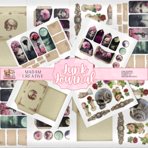 Zestaw Ephemera do Junk Journalingu i Scrapbookingu Gotycki Romans - Journal Kit MaDam Creative