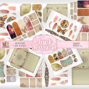 Zestaw Ephemera do Junk Journalingu i Scrapbookingu Boho - Journal Kit MaDam Creative