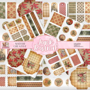 Zestaw Ephemera do Junk Journalingu i Scrapbookingu Święta Bożego Narodzenia 2 - Journal Kit MaDam Creative
