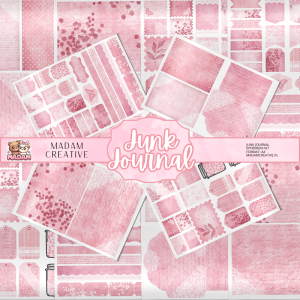 Zestaw Ephemera do Junk Journalingu i Scrapbookingu Róż - Journal Kit MaDam Creative