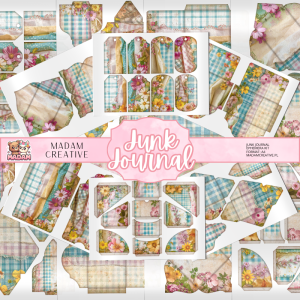 Zestaw Ephemera do Junk Journalingu i Scrapbookingu Floral Shabby Chic - Journal Kit MaDam Creative