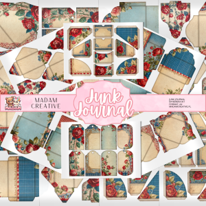 Zestaw Ephemera do Junk Journalingu i Scrapbookingu Floral Shabby Chic 3 - Journal Kit MaDam Creative