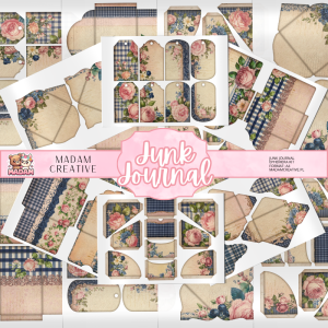 Zestaw Ephemera do Junk Journalingu i Scrapbookingu Floral Shabby Chic 4 - Journal Kit MaDam Creative