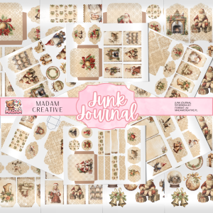 Zestaw Ephemera do Junk Journalingu i Scrapbookingu Antyczne Święta - Journal Kit MaDam Creative