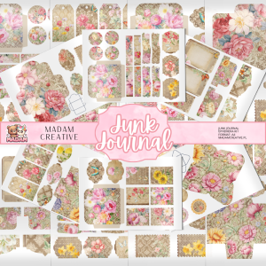 Zestaw Ephemera do Junk Journalingu i Scrapbookingu Sekretny Ogród Kwiatowy - Journal Kit MaDam Creative