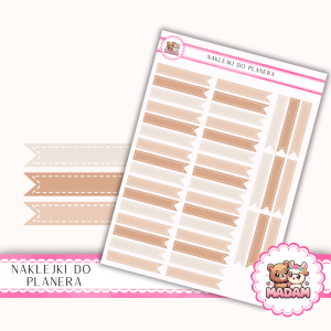 Naklejki Planerowe Flagi Boho 13×18 - Boho Earth - MaDam Creative