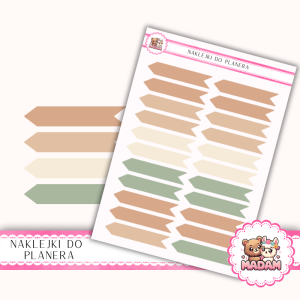 Naklejki Planerowe Flagi Etykiety 13×18 - Jesienny Mix Boho - MaDam Creative