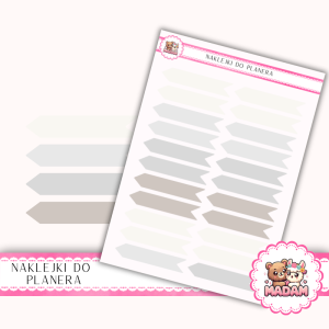 Naklejki Planerowe Flagi Etykiety 13×18 - Minimal Chic Mix - MaDam Creative