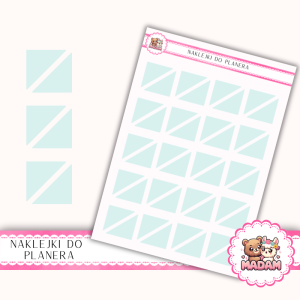 Naklejki planerowe trójkąty 13x18 Miętowy do planera Bullet Journal MaDam Creative