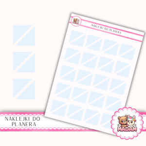 Naklejki planerowe trójkąty 13x18 Błękitny do planera Bullet Journal MaDam Creative