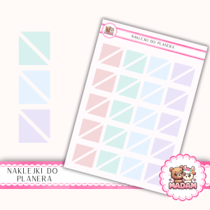 Naklejki planerowe trójkąty 13x18 Pastelowy Mix do planera Bullet Journal MaDam Creative