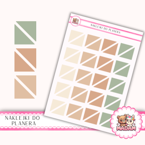 Naklejki planerowe trójkąty 13x18 Jesienny Boho do planera Bullet Journal MaDam Creative