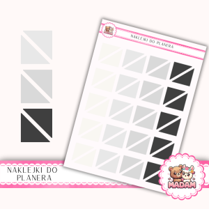Naklejki planerowe trójkąty 13x18 Minimal Chic do planera Bullet Journal MaDam Creative