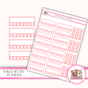 Naklejki planerowe habit tracker 13x18 Brzoskwiniowy do planera Bullet Journal MaDam Creative