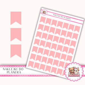 Naklejki planerowe flagi oznaczniki 13x18 Brzoskwiniowy do planera Bullet Journal MaDam Creative