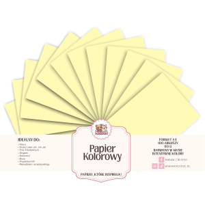 Papier Ksero Kolorowy kremowy A4 80g 100 arkuszy, MaDam Creative