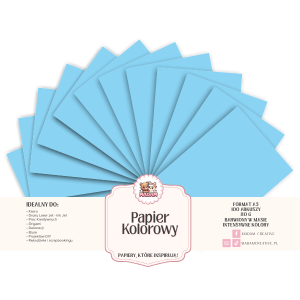 Papier Ksero Kolorowy Błękit nieba A5 80g 100 arkuszy, MaDam Creative