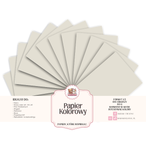 Papier Ksero Kolorowy Szaro-beżowy (gołębi ecru) A5 80g 100 arkuszy, MaDam Creative