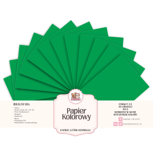 Papier Ksero Kolorowy Zieleń klasyczna A4 80g 50 arkuszy, MaDam Creative
