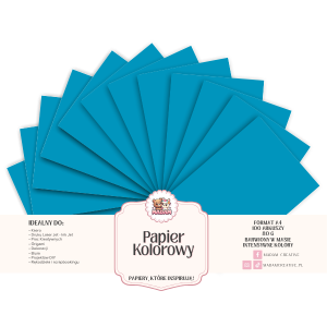 Papier Ksero Kolorowy Niebieski morski A4 80g 100 arkuszy, MaDam Creative